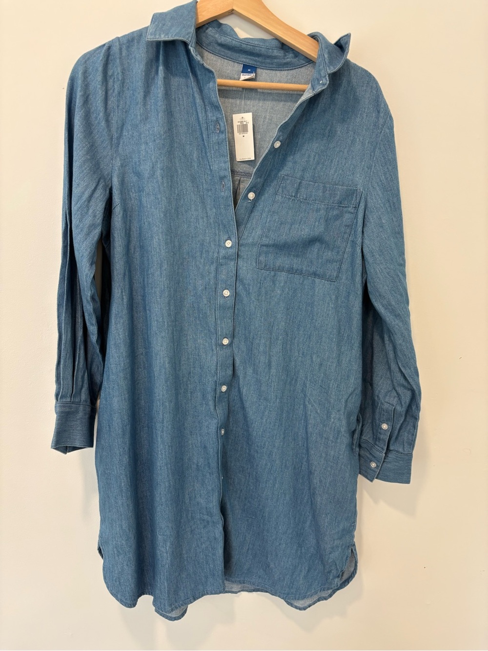 Old Navy Blue Denim Mini Shirt Dress